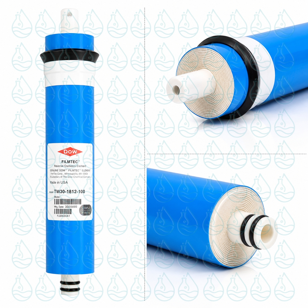 فیلتر ممبران دستگاه تصفیه آب خانگی فیلمتک مدل TW30-1812-100
